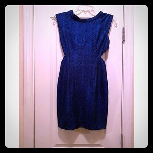 Blue dress with back designs